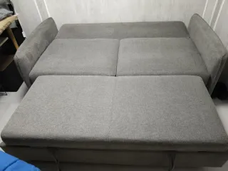 Sofá cama de matrimonio gris