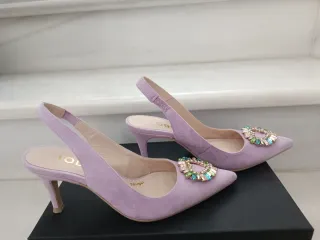 Zapatos de tacón Lodi Ante Pedrería Talla 36