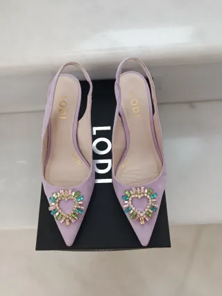 Zapatos de tacón Lodi Ante Pedrería Talla 36