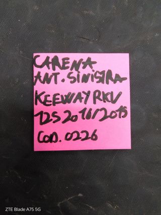 Carena anteriore sinistra Keeway RKV 125