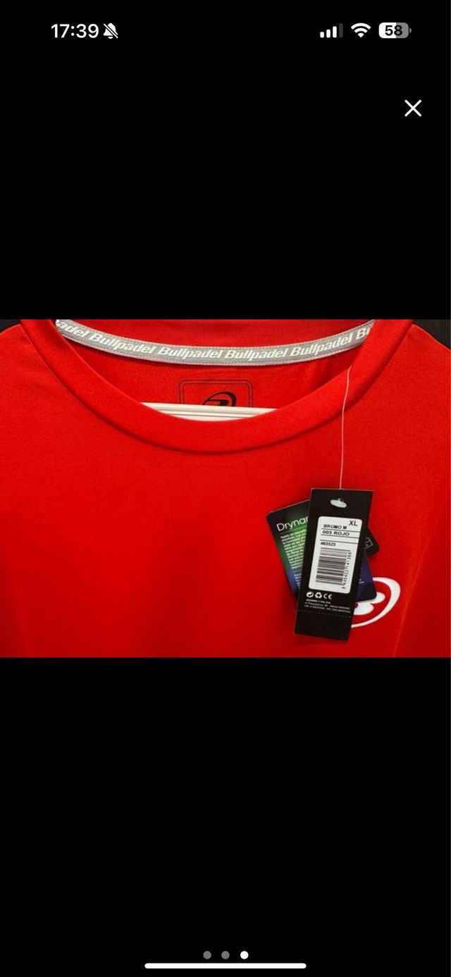 Camiseta Bullpadel Hombre Roja