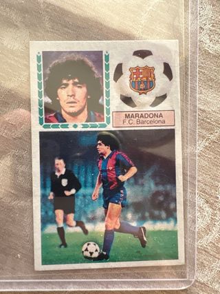 Cromo Maradona Liga 83-84 FC Barcelona