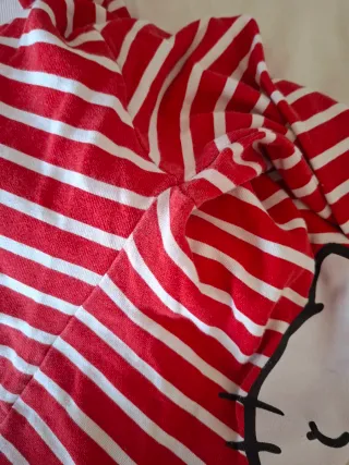 Jersey Hello Kitty Rayas Rojo Talla M