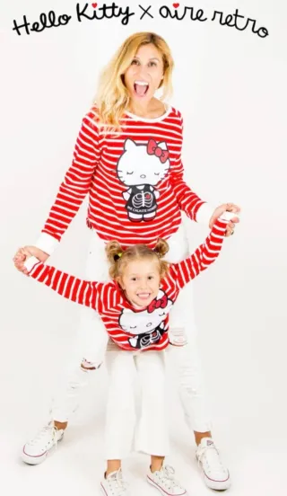 Jersey Hello Kitty Rayas Rojo Talla M