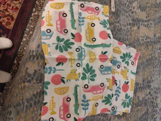 Copripiumino lettino fantasia auto e frutta