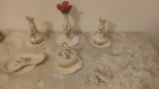 Juego tocador porcelana antiguo