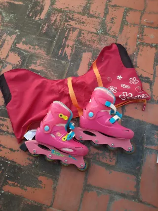 Patines en línea rosas para niña