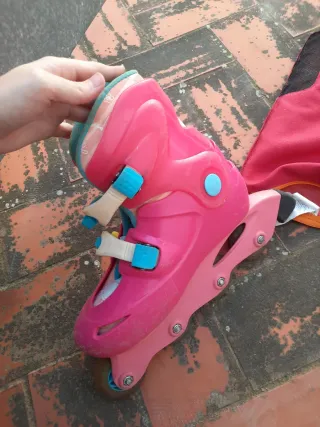 Patines en línea rosas para niña