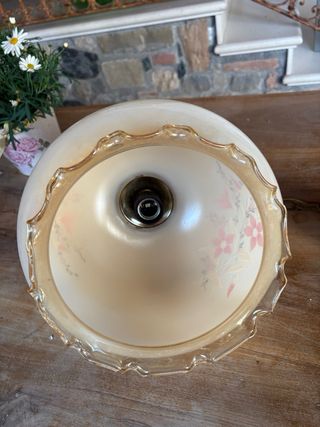 Lampadario Vintage Vetro Decorato