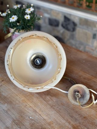 Lampadario Vintage Vetro Decorato