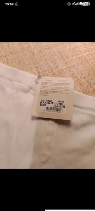 Slip uomo bianco vintage