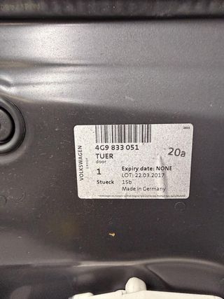 Puerta trasera izquierda Audi A6 Avant 2014-2018 4G9833051