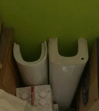 Lavabo de cerámica blanco