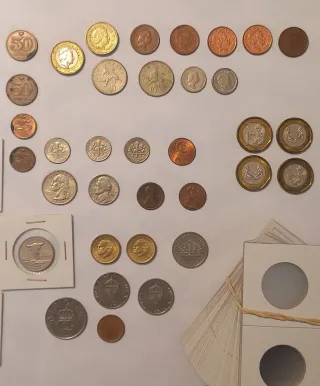 Blisters para monedas y monedas variadas