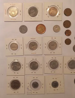 Blisters para monedas y monedas variadas