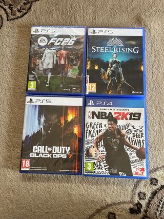 Pack 4 Videojuegos PS5/PS4: FC 26, Steelrising, Ca