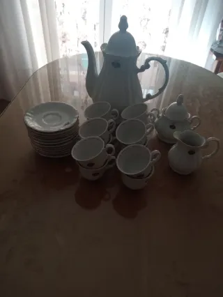 Juego de café de porcelana 12 servicios