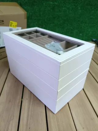 SONGMICS Caja Joyero con 4 Bandejas Apilables