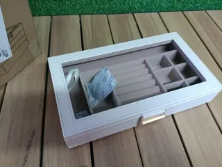 SONGMICS Caja Joyero con 4 Bandejas Apilables