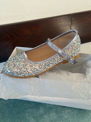 Zapatos niña brillantes sin estrenar T31
