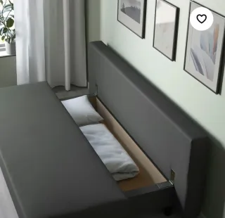 Divano letto Ikea grigio in tessuto