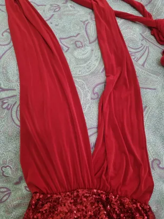 Vestido Fiesta Rojo Lentejuelas