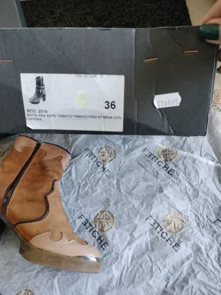 Botines Fetiche Beige y Marrón