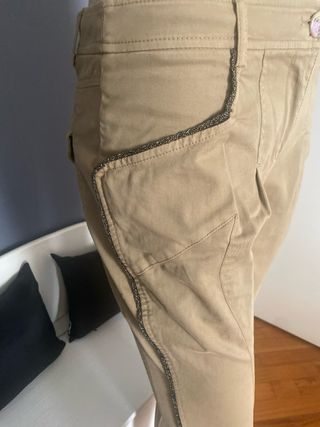 Pinko Pantalone Cachi Cotone Taglia XS