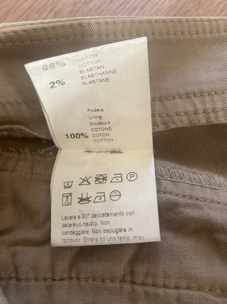 Pinko Pantalone Cachi Cotone Taglia XS