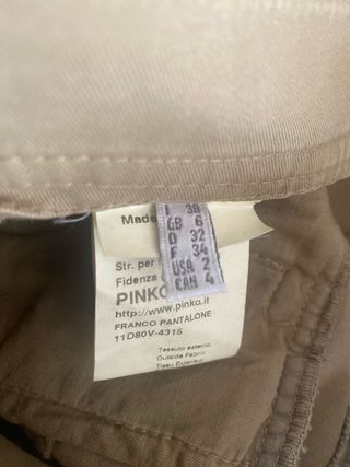 Pinko Pantalone Cachi Cotone Taglia XS