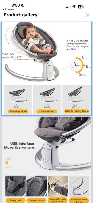 Silla Mecedora Automática HOTMOM