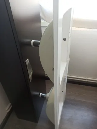 Lavabo doble flat de porcelana blanco