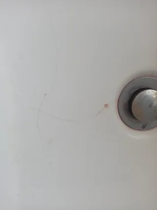 Lavabo doble flat de porcelana blanco