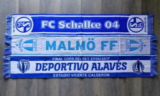 2 Bufandas Fútbol: Alavés, Schalke 04