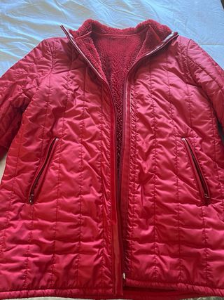 Cortefiel Chaquetón Rojo Impermeable