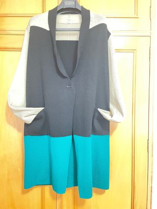 Chaqueta de punto tricolor