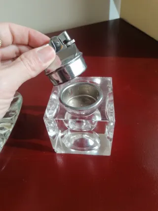 Encendedor y cenicero vintage Murano