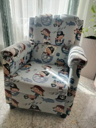 Sillón infantil estampado piratas