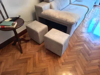 Sofá 3 plazas tela beige