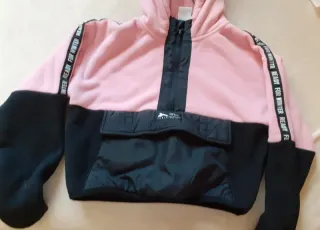 Chaqueta niña Décimas rosa y negra, talla 10 años