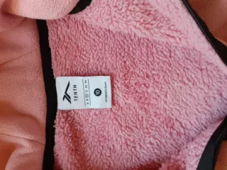 Chaqueta niña Décimas rosa y negra, talla 10 años