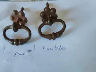 Tiradores de cajón vintage metal (5 unidades)
