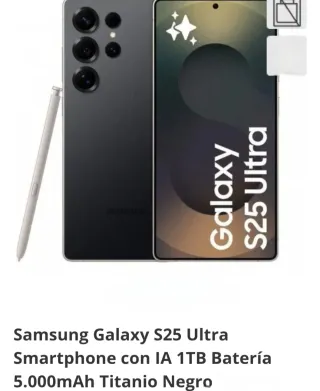 Samsung Galaxy S25 Ultra 1TB Negro COMO NUEVO