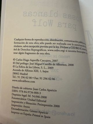 Rosas blancas para Wolf