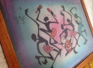 Gran Cuadro Africano con Marco (88 x 67 cm)