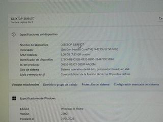 MICROSOFT SURFACE LAPTOP GO 3 I5 8GB 256GB