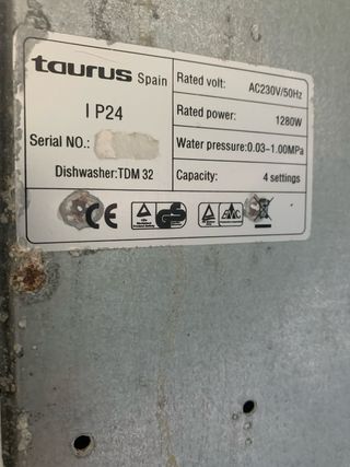 Lavavajillas sobremesa Taurus