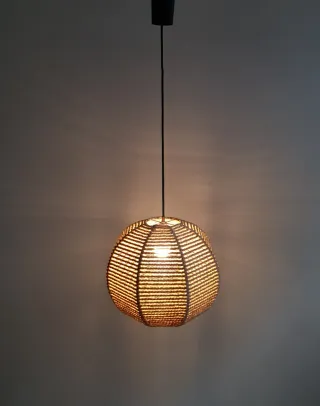 Lámpara colgante de cuerda vintage