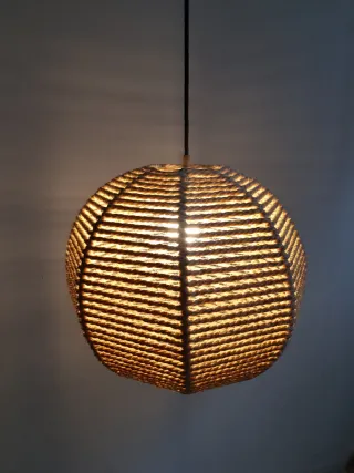 Lámpara colgante de cuerda vintage