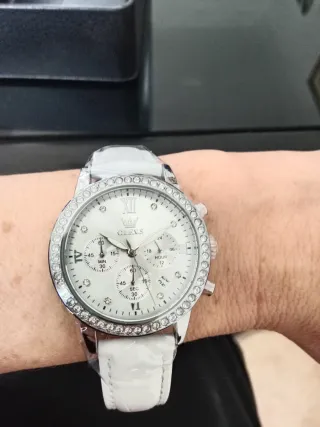 Reloj OLEVS Mujer Nuevo Plata/Blanco